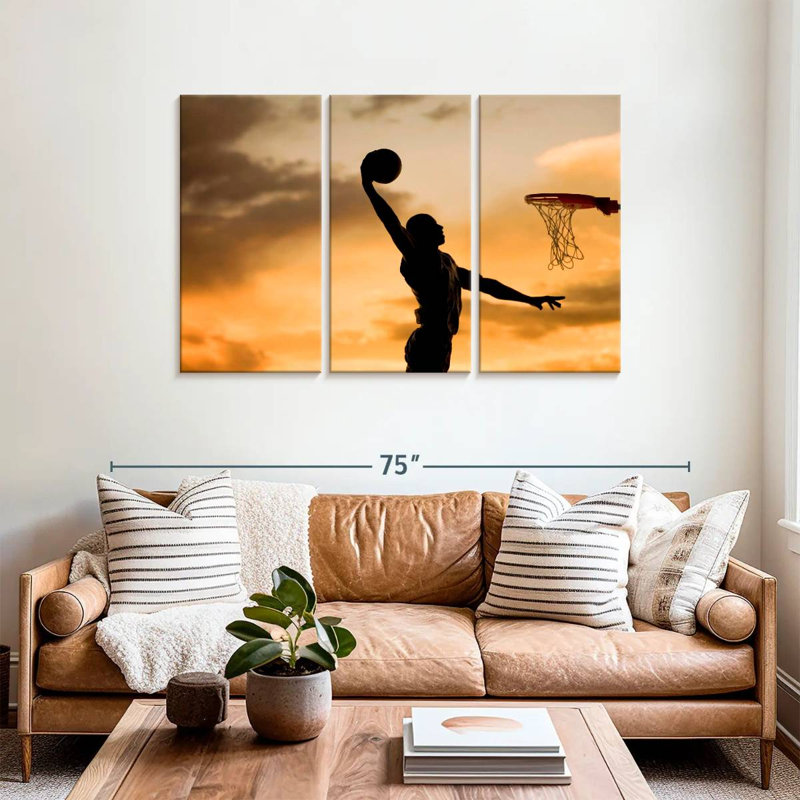 Silhouette de Sirci Basketball Dunk, H 36 po x l 57 po