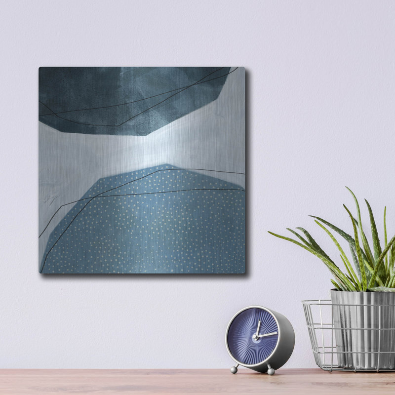  «Adjacent Abstraction 1» par Emma Scarvey, art mural en métal, 12 po x 12 po, H 12 po x l 12 po