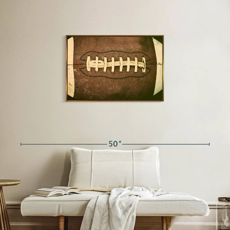 Vieux football, Cadre flottant doré, 31 po x 21 po