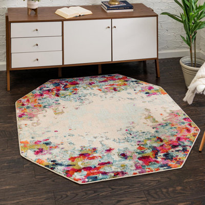 Cariel Washable Abstract Indoor Rug