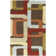 Tapis de surface multicolore en laine touffeté abstraite fait main Dewald