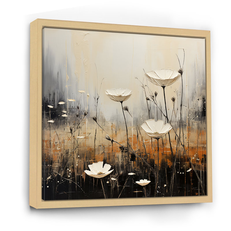 Minimalisme prairie au crépuscule I, Cadre naturel flottant, H 30 po x l 30 po x P 1 po