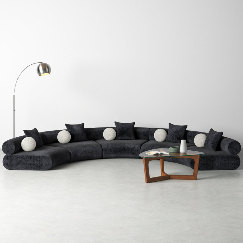 Alab Upholstered Curved Sectional Symmetrical