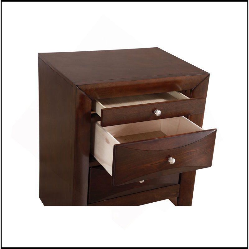 Table de chevet élégante avec rangement, Cappuccino
