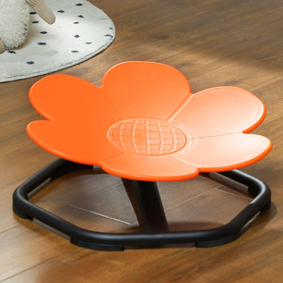Fauteuil rotatif sensoriel, fauteuil pivotant pour enfants, fauteuil sensoriel en forme de fleur pour l'autisme, enfants, tout-petits, entraînement, équilibre et coordination corporels, orange