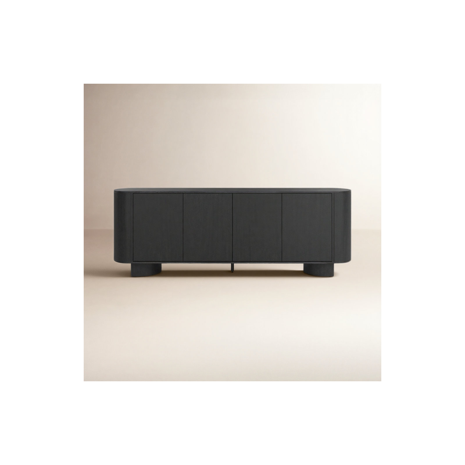 Haiden 94" Wide Sideboard, Aged Black Acacia