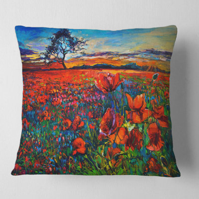 Coussin et insert Blossoming Poppy Fields