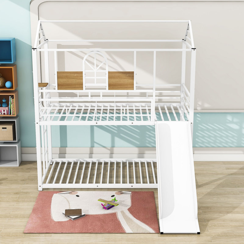 Reamstown Kids Twin Over Twin Bunk Bed, Black