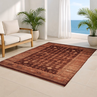Tapis intérieur et extérieur brun Overdyed