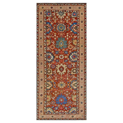Rugs On Net Rustic Red Tribal Geometric Antique Caucasian Kuba Kufic Motif Rug