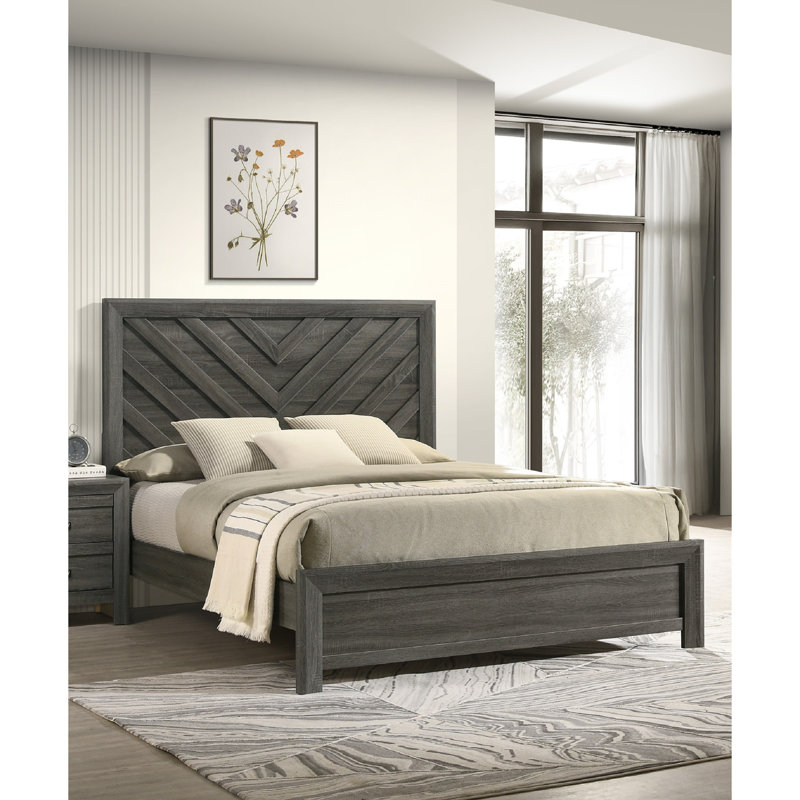 Mobilier de chambre à coucher contemporain pour jeunes, lit dans une boîte, Très grand lit