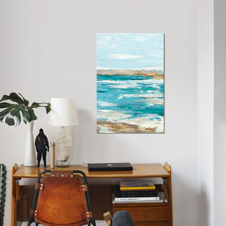 «Sea Side II» sur toile, H 18 po x l 12 po x P 1,5 po, Pas de tapis, Toile tendue