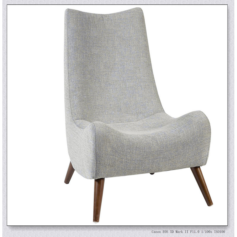 Chaise sans accoudoirs en polyester brun clair à 4 pieds