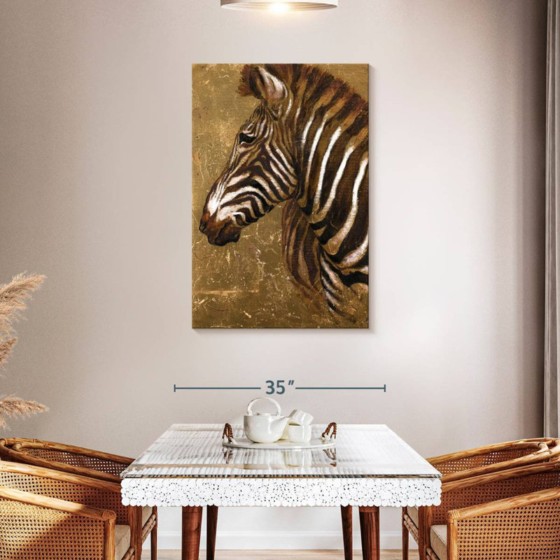Brampt Gold Zebra I, 45" H x 30" W