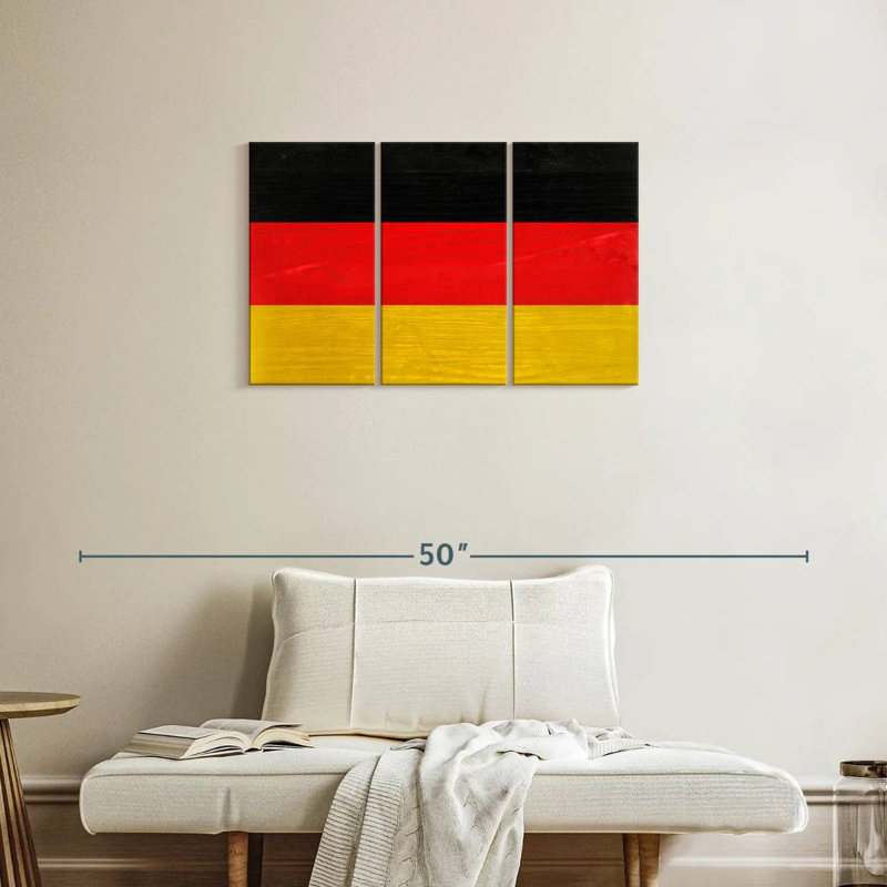 Bois Allemagne drapeau, H 20 po x l 33 po