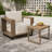 2-Piece Patio Rattan Wicker Armchair with Table