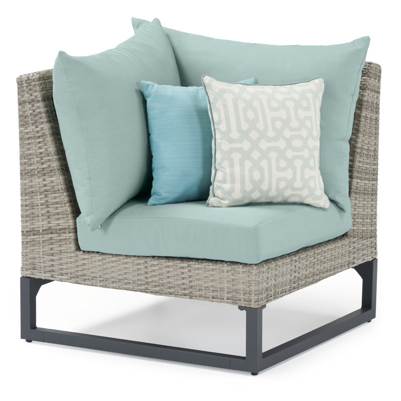Ensemble de conversation modulaire avec coussins Sunbrella, Gris, Toile spa Sunbrella®