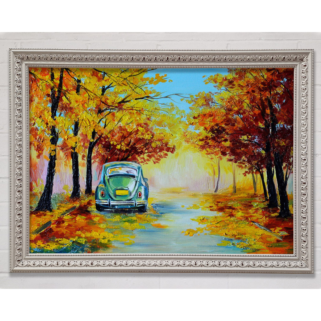 Vw Beatle In Autumn - Einzelner Bilderrahmen Kunstdrucke