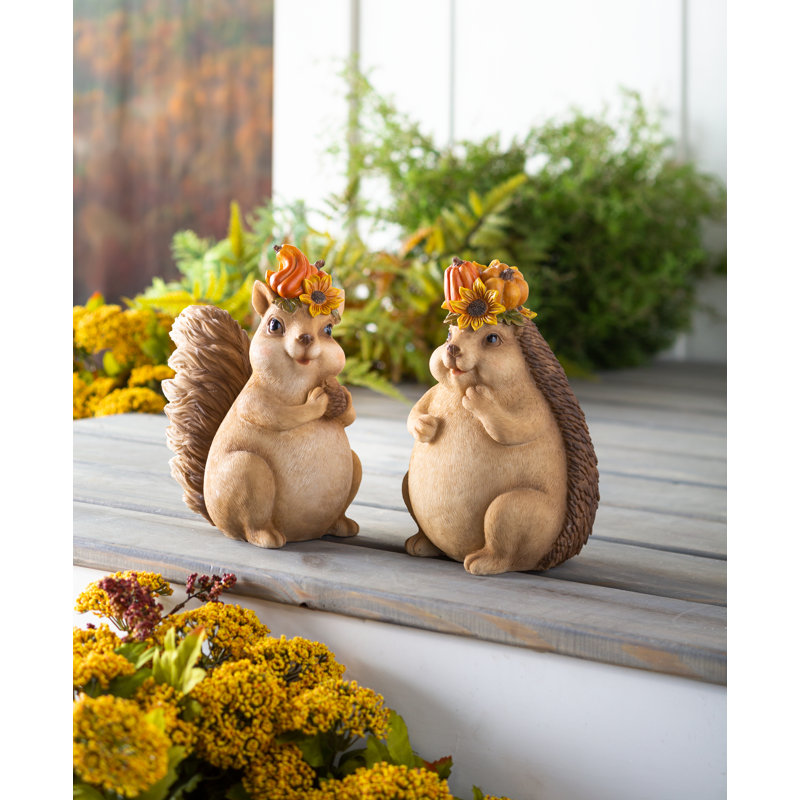 Ensemble de 2 statues de jardin