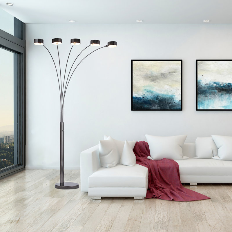 88'' Tree Floor Lamp, Satin Black