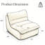 Chenille Frameless Bean Bag Chair With Removable Cushion, Compression Foam Lounge Chair-716256657