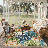 Modern Dahlia Floral Weather Resistant Indoor / Outdoor Cushioned Area Rug-129180139-129180132