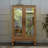 Elegant Light Oak Curio Cabinet With Tempered Glass Doors