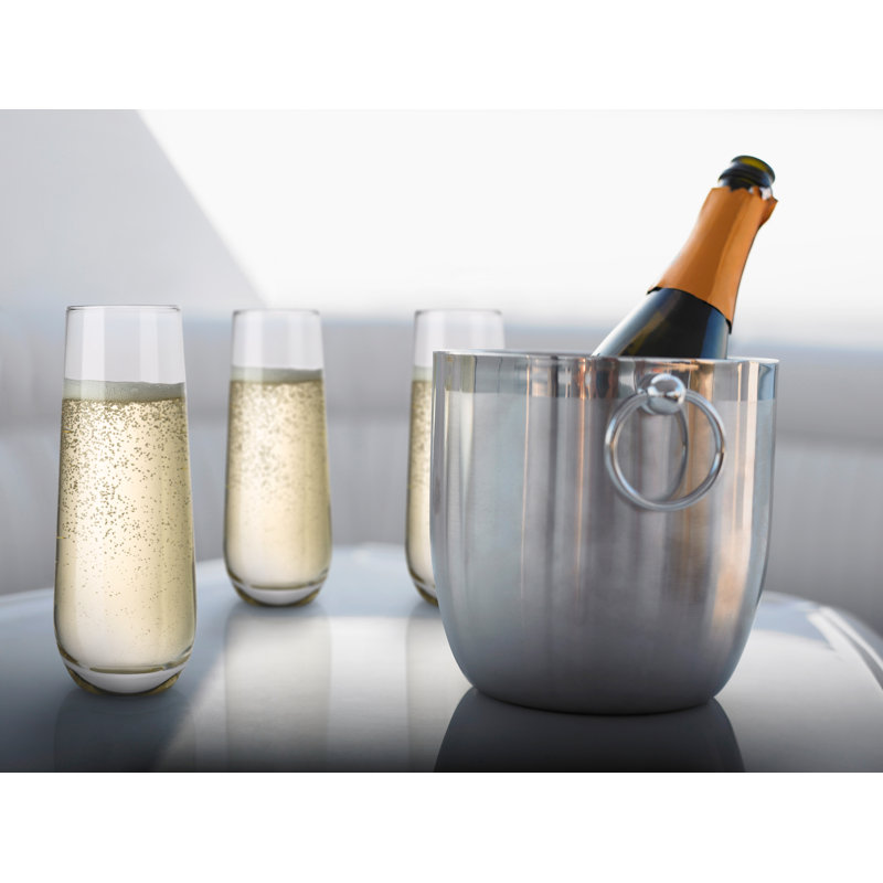 Stemless Champagne 9.4 Oz Glass Flute