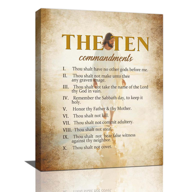 The Ten Commandments Christian Pictures  Wall Art 30x40cm