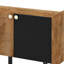 Mid Century Modern TV Stand With Storage Cabinets And Open Shelf-1942245142