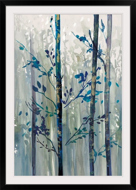 «Fog I» par PI Galerie, reproduction d'art, H 32 po x l 24 po x P 1 po, Cadre noir