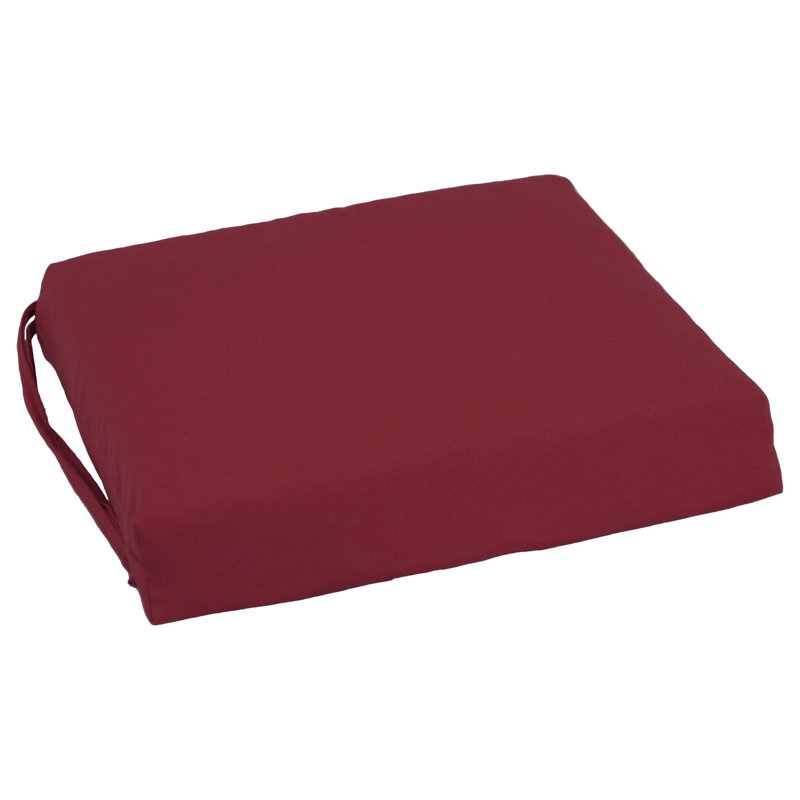 Outdoor 3'' Seat Cushion, Burgundy