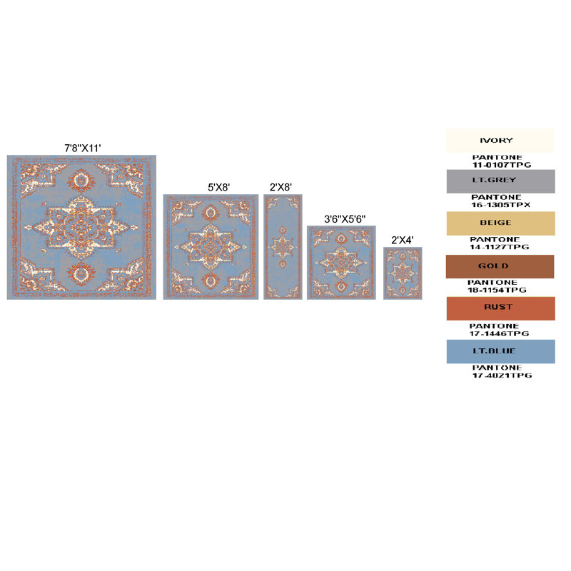 Oriental Indoor Rug, Rectangle 7'8" x 11'