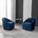 Arrun Velvet Swivel Barrel Chair