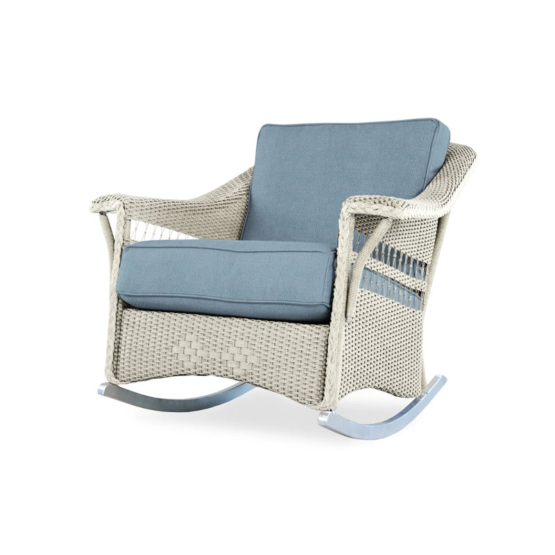 Nantucket Outdoor Rocker Chair, Linen, Callen Celadon
