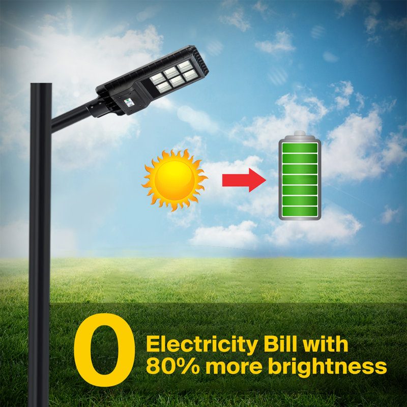 90W Equivalent LED Black Solar Motion Security Area Light, 5000K, Dusk to Dawn