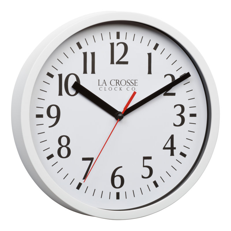 Horloge murale analogique La Crosse, Blanc