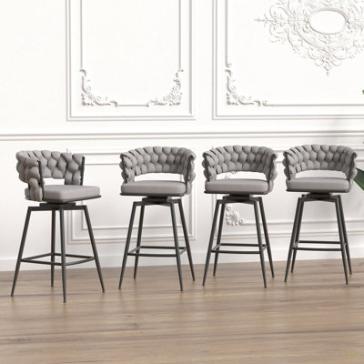 Ensemble de tabourets de bar 28 po en lin 28 po