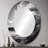 Black And White Wave Photo I - Beach Decorative Wall Mirror, Gray Mirror, Printed Metal Art-121543956-121543959