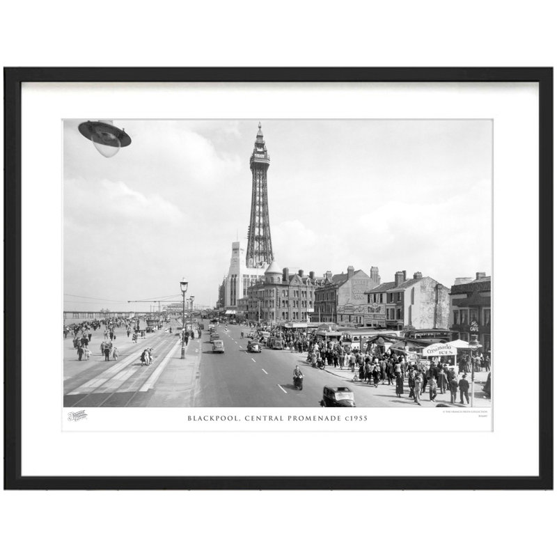 Blackpool, Central Promenade C1955 - Single Picture Frame Print, 60cm H x 80cm W x 2.3cm D
