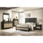 Commode moderne et contemporaine en bois noir et naturel Selena