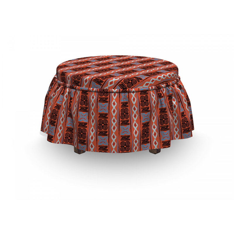 Housse pour repose-pieds Rhombus and Swirls