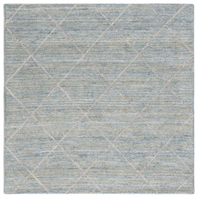Tapis bleu clair en laine touffeté à la main Moniz