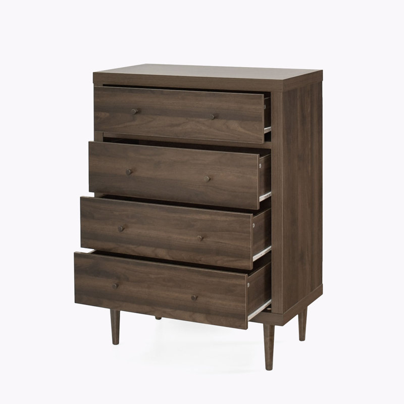Commode à 5 tiroirs Gigliola, Noyer, H 41,5 po x l 31 po x P 16 po 