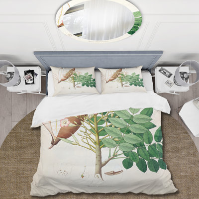 Vintage Botanicals IX - Ensemble de housse de couette Farmhouse - Microfibre de polyester