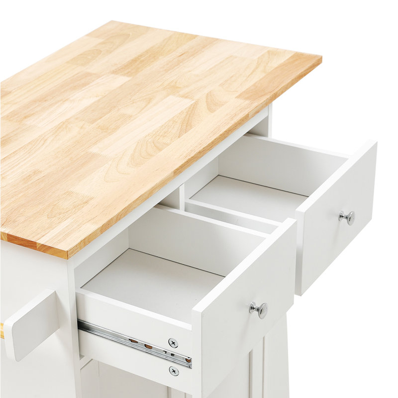 Whittenburg Kitchen Cart, White