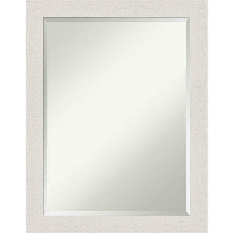 Josheph Flat Wall Mirror, White, 27.5" x 21.5"