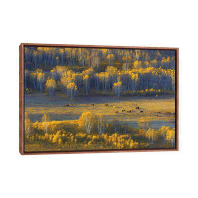 Fall Serenity by Hua Zhu - Floater Frame Painting on Canvas