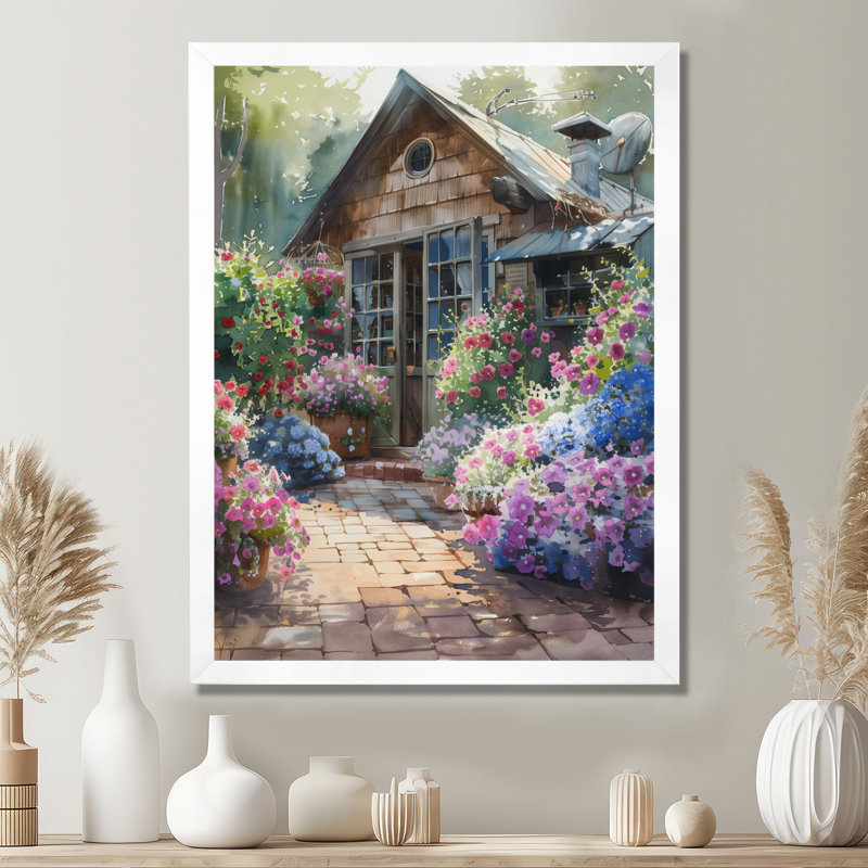 «Greenhouse» - Art mural, Cadre photo blanc simple, bois massif, H 16 po x l 32 po