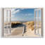 Window Pier On The Beach - Wrapped Canvas Print-137972836
